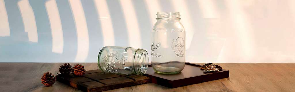 메이슨 병 크기 2가지와 입구 모양