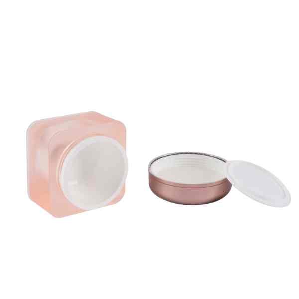 Tarro cuadrado para crema para el cuidado de la piel BPZK712 Tarro cuadrado para crema para el cuidado de la piel BPZK712