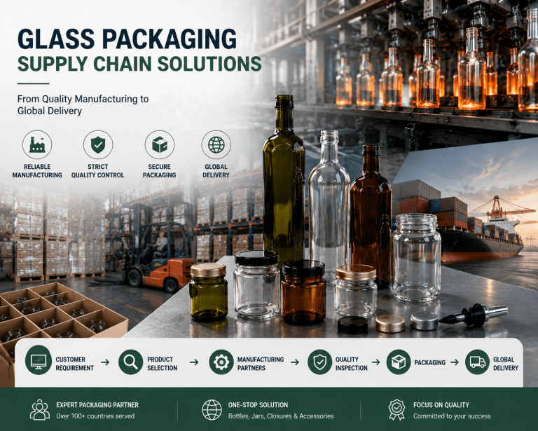 Reliable glass packaging supplier in China providing bottles and jars