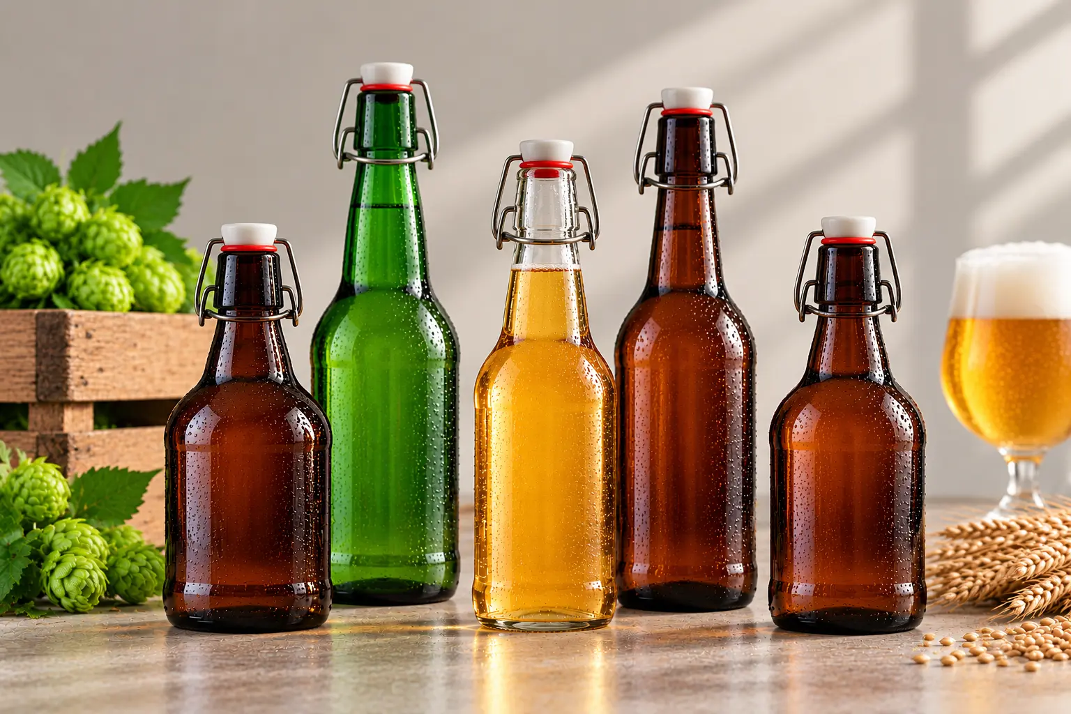 Swing Top Beer Bottles glass beer bottles